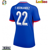 France Theo Hernandez #22 Replica Home Shirt Ladies Euro 2024 Short Sleeve